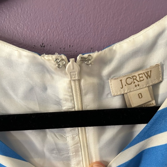 Women’s J.Crew Blue and White Striped Dress Size 0 - Picture 3 of 5